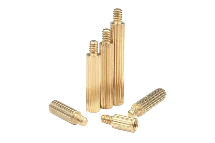 brass knurling spacers
